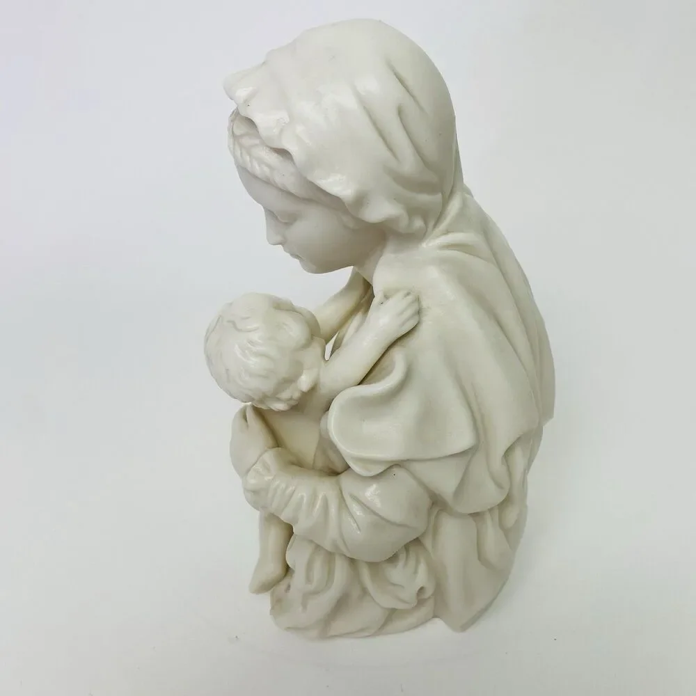 Vintage Norcrest Japan Madonna Child Lighted Figurine Lamp Religious MCM
